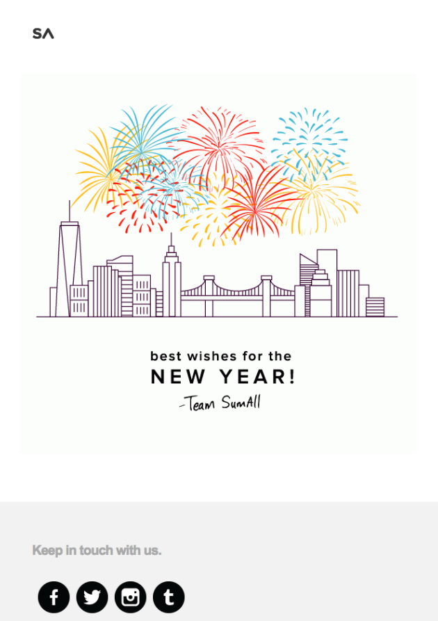 Best wishes for the new year message